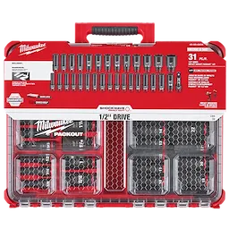 Milwaukee Set PACKOUT de 31 embouts SHOCKWAVE Impact Duty™ 1/2" Dr 49-66-6806