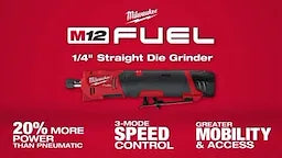 Milwaukee M12 FUEL™ Meuleuse à fil droit 1/4" 2486-20