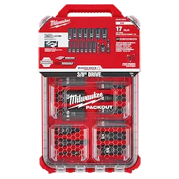 Milwaukee SHOCKWAVE Impact Duty™ Socket 3/8” Dr 17PC SAE PACKOUT Set 49-66-6800