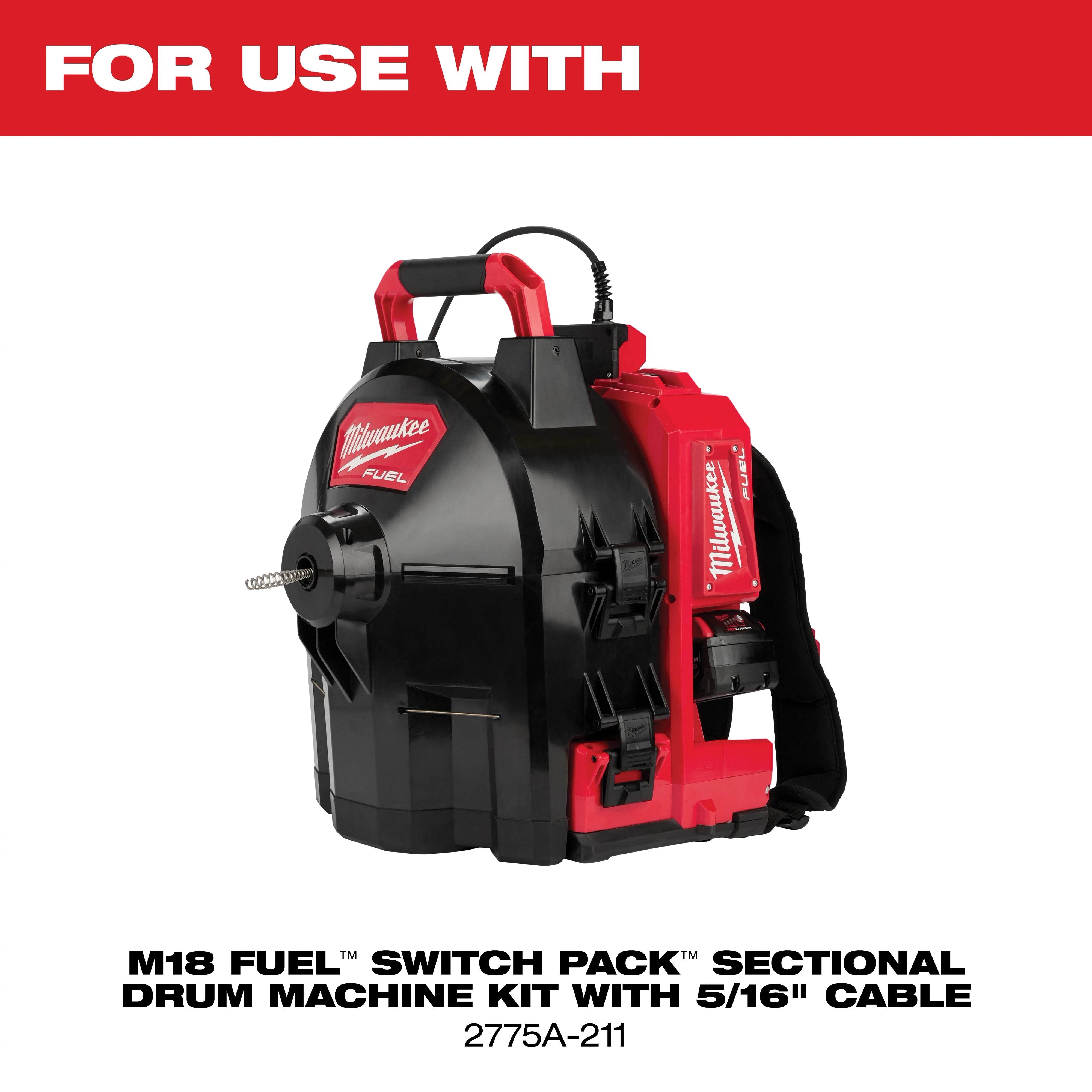 Milwaukee Tambour SWITCH PACK™ avec câble d’ancrage 47-53-2775