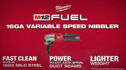 Milwaukee M12 FUEL™ 16 Gauge Variable Speed Nibbler 2476-20