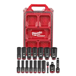 Milwaukee SHOCKWAVE Impact Duty™ Socket 3/8” Dr 17PC SAE PACKOUT Set 49-66-6800