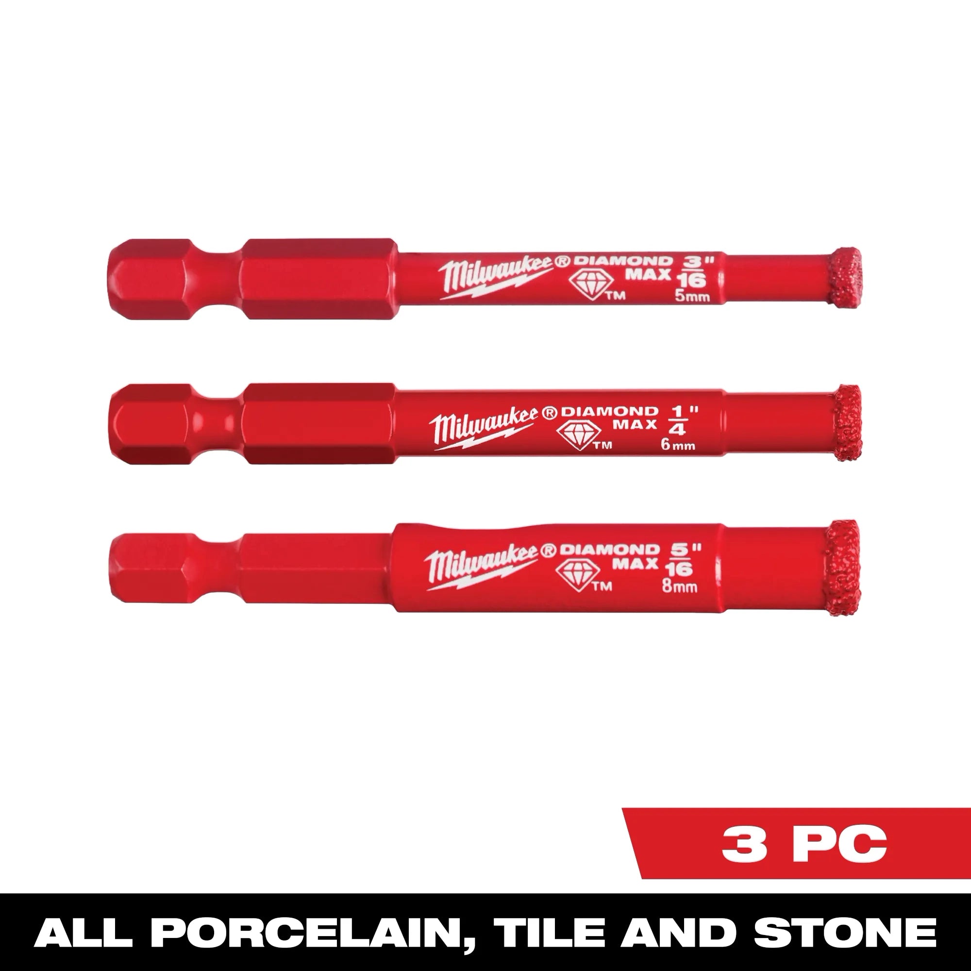 Milwaukee Diamond Max™ Hole Saw Bit Set - 3PC 49-56-0500