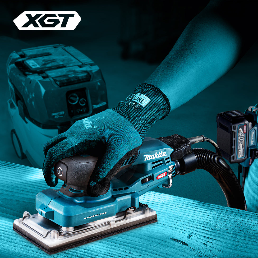 Makita Ponceuse orbitale 1/3 de feuille sans balais 40Vmax XGT avec AWS, outil seul BO007CGZ