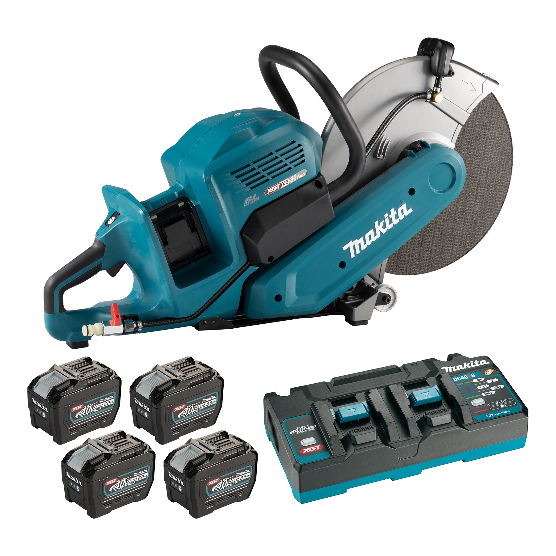 Makita 80V(40Vx2)max XGT Brushless 14" Power Cutter, 8.0Ah x4Kit CE001GL401