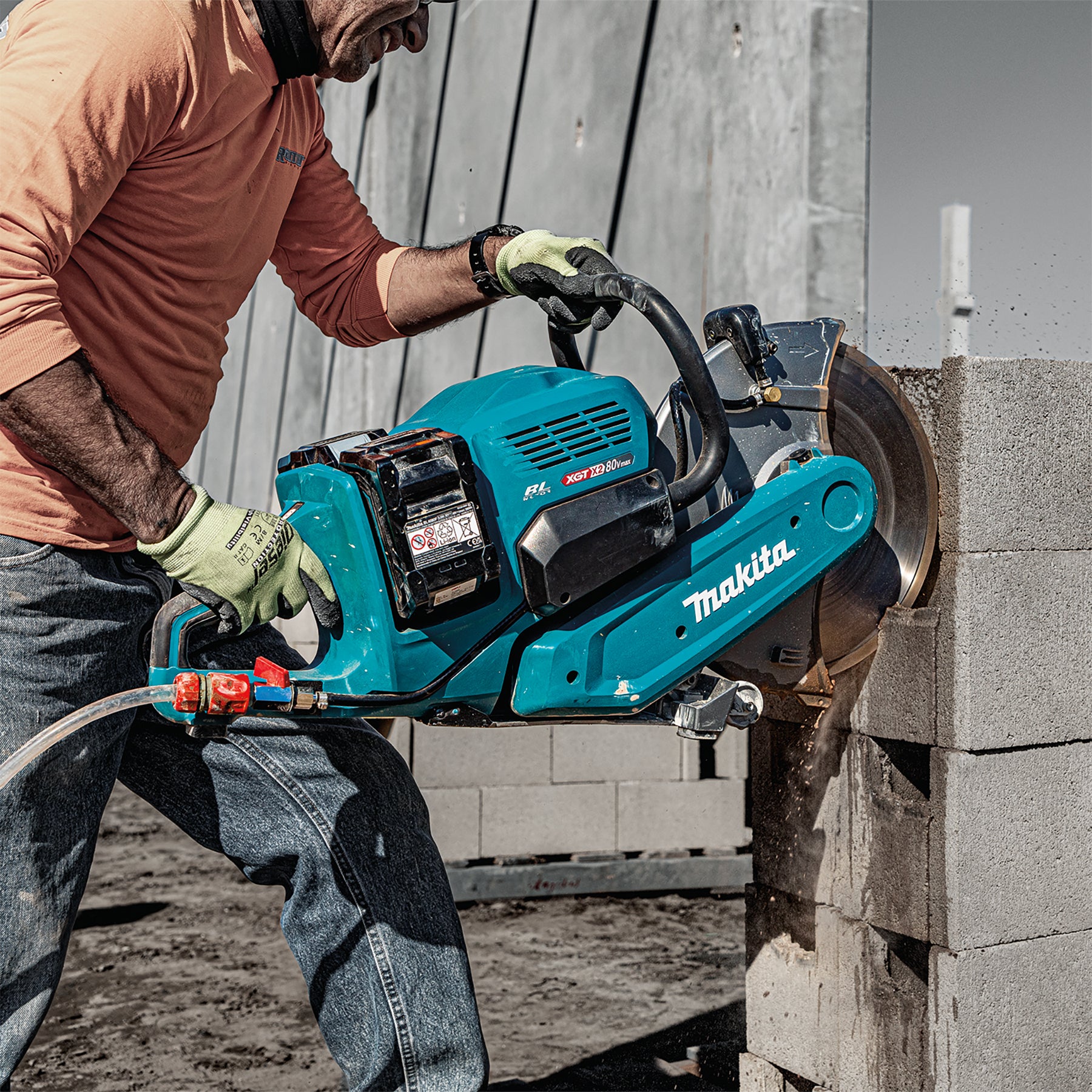 Makita 80V(40Vx2)max XGT Brushless 14" Power Cutter, 8.0Ah x4Kit CE001GL401