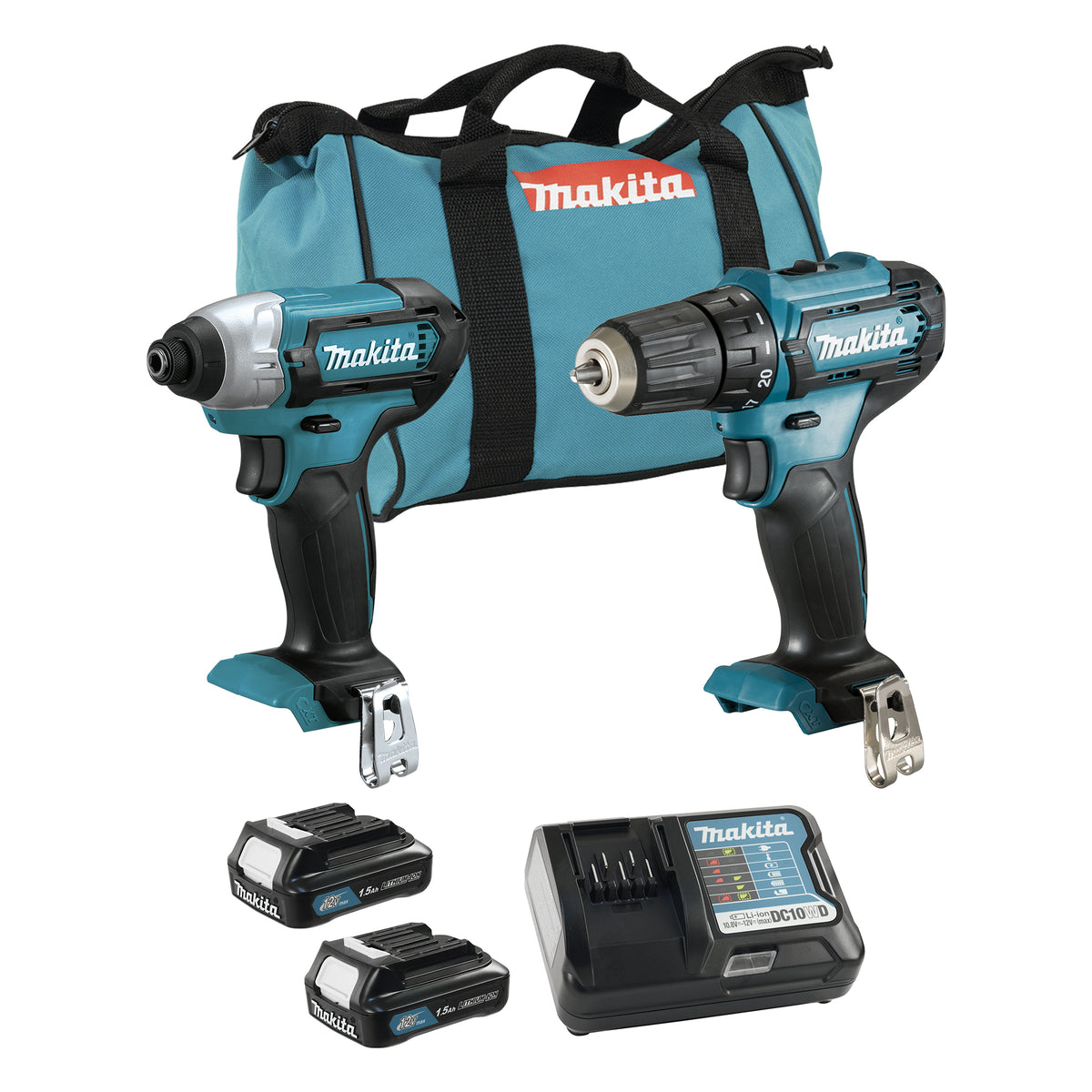 Makita Kit combo 2 outils 12Vmax CXT, compact x2 CLX224