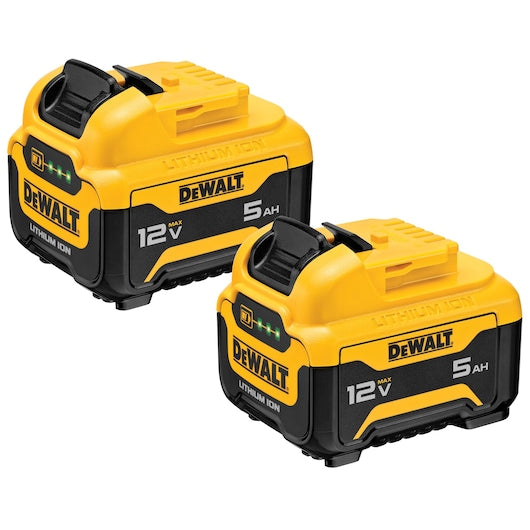 Dewalt 12V MAX* 5.0Ah Lithium Ion Batteries (2-Pack) DCB126-2