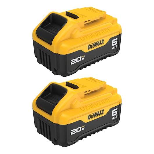 Dewalt Two pack - 20V MAX 6.0Ah Lithium Ion Premium Battery DCB206-2