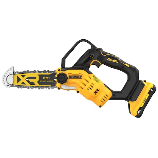 Dewalt 20V MAX* 8 in. Brushless Cordless Pruning Chainsaw Kit with 3 Ah Battery DCCS623L1