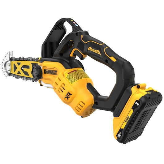 Dewalt 20V MAX* 8 in. Brushless Cordless Pruning Chainsaw Kit with 3 Ah Battery DCCS623L1