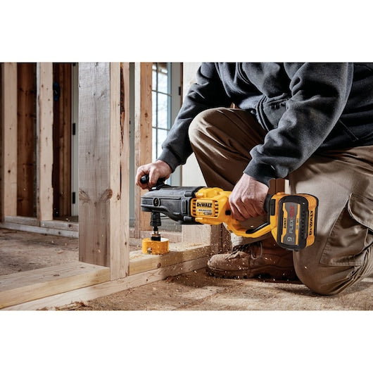 DeWalt Perceuse à poteaux et solives à changement rapide sans fil brushless 60V MAX* avec système E-CLUTCH® – Kit DCD471X1