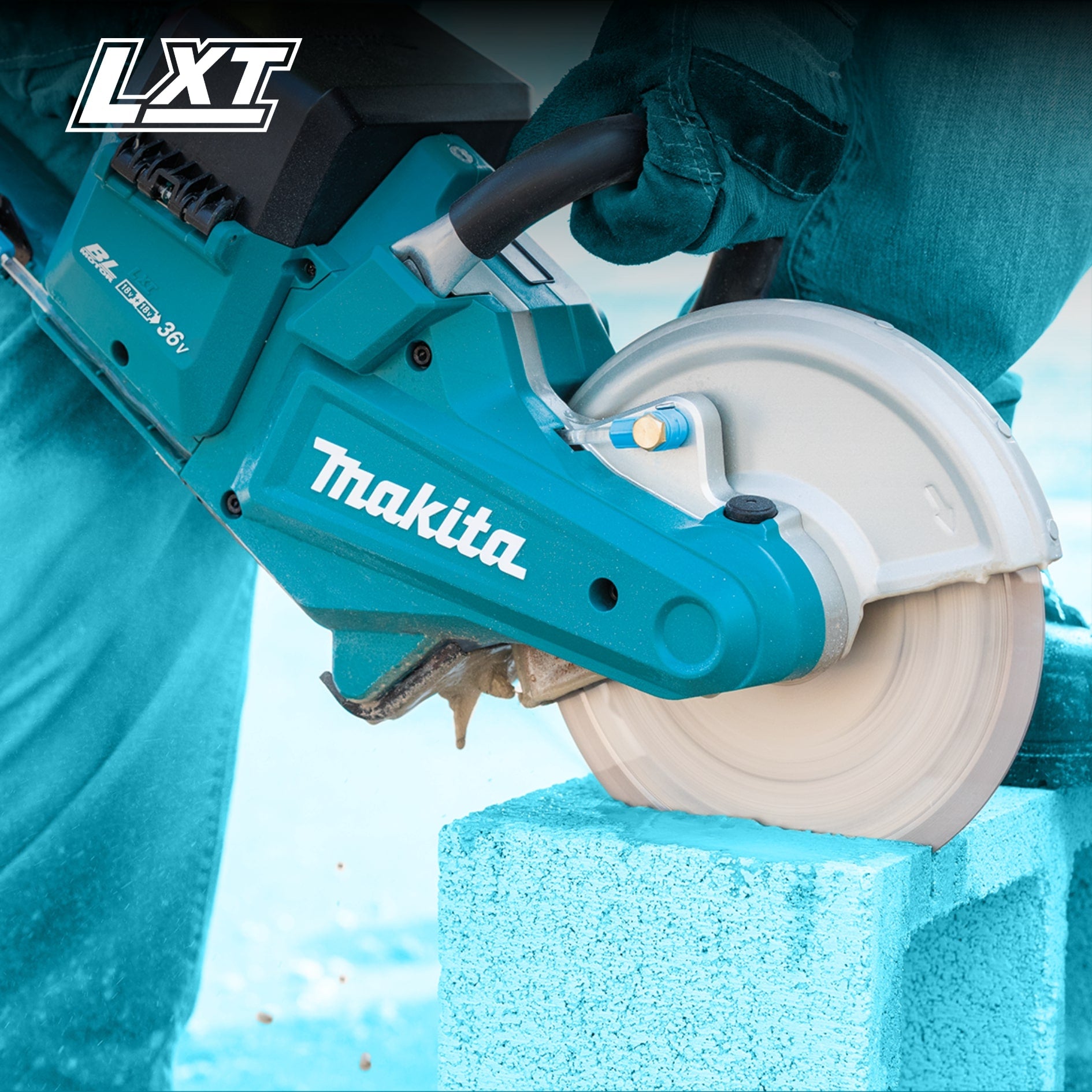 Makita 36V(18Vx2) LXT Brushless 9" Power Cutter, Tool Only DCE090ZX1