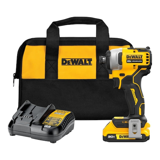 Dewalt ATOMIC™ 20V MAX* Brushless Cordless Compact 1/4 in Impact Driver Kit DCF809D1