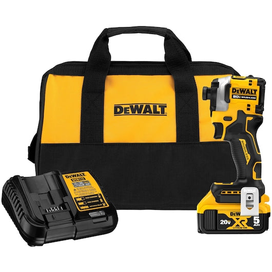 Dewalt 20V MAX* ATOMIC™ Brushless Cordless 3-Speed 1/4 in. Impact Driver Kit DCF850P1