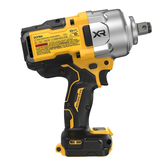 Dewalt 20V MAX* XR® Brushless Cordless 3/4 in. High Torque Impact Wrench With Hog Ring Anvil (Tool Only) DCF964B