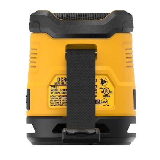 DeWalt Enceinte Mini Bluetooth® rechargeable DCR008 DCR008