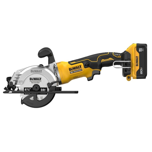 DeWalt ATOMIC™ Kit de scie circulaire sans fil 4-1/2 po 20V MAX* sans balais DCS571P1