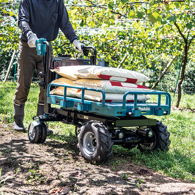 Makita Transporteur de matériaux sans balais 36V(18Vx2) LXT, plateau plat, levage électrique, machine seule DCU601Z