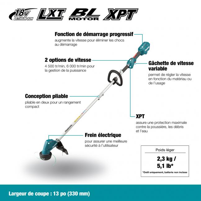 Makita Kit Combiné 2 Outils Sans Fil 18V LXT Brushless, 3,0Ah x2 DLX2398