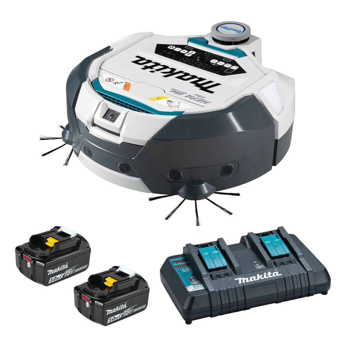 Makita 18V LXT Brushless 3.5 L Robotic Vacuum Cleaner, 5.0Ah x2Kit DRC300PT2