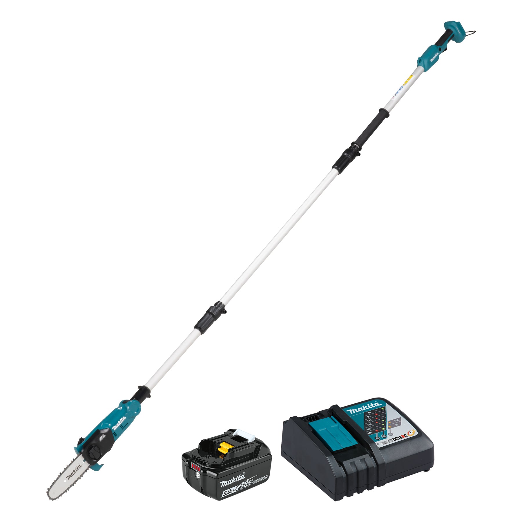 Makita Tronçonneuse sur perche sans balais 8" 18V LXT, Kit avec batterie 5,0Ah x1 DUA200RT