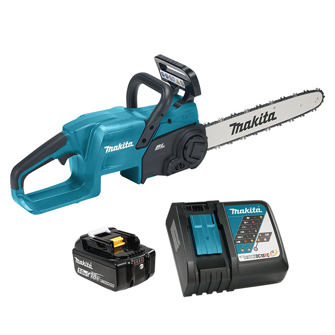 Makita 18V LXT Brushless 16" Rear Handle Chainsaw, 5.0Ah x1Kit DUC407RTX2