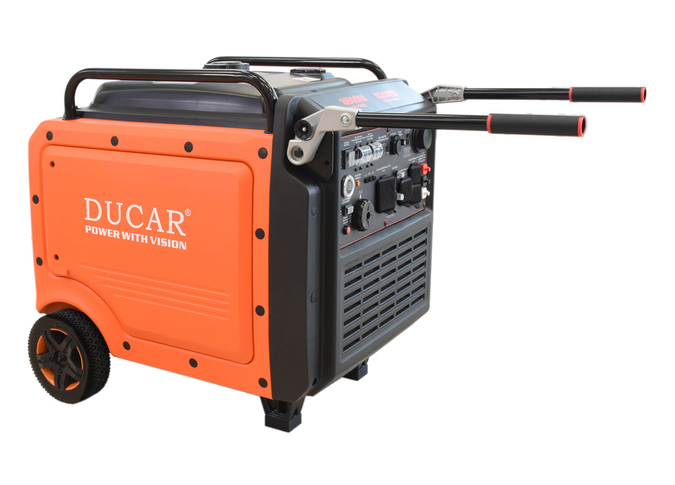 Ducar Génératrice à onduleur 8500W, 16 CV, démarrage à distance, bi-carburant (GPL / essence) DUEDLG8600IR