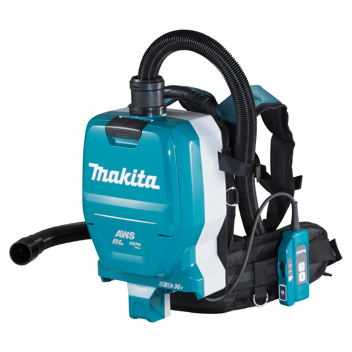 Makita Aspirateur à dos 2 L sans balais 36V (18Vx2) LXT avec AWS, outil seul DVC265ZXU
