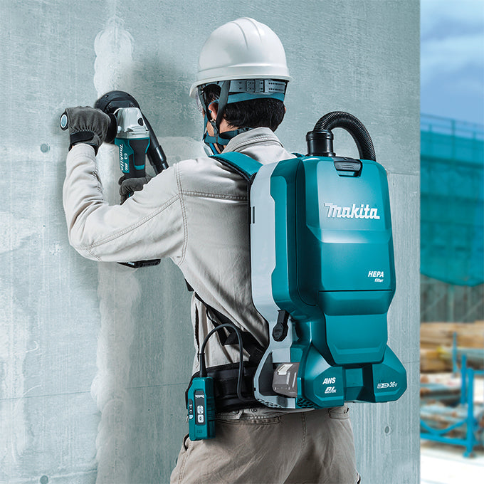 Makita 36V(18Vx2) LXT Brushless 6 L Backpack Vacuum Cleaner, 5.0Ah x2Kit DVC665TX4U