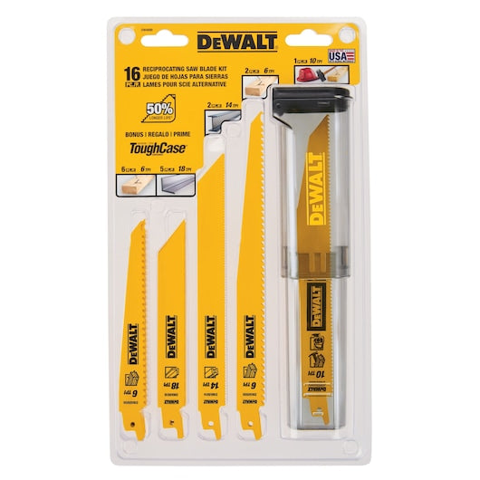 Dewalt 6 Piece Bi-Metal Reciprocating Saw Blade Set DW4899