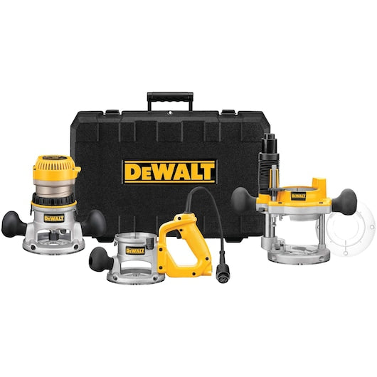 DeWalt Kit de routeur à 3 bases DW618B3 2‑1/4 HP DW618B3