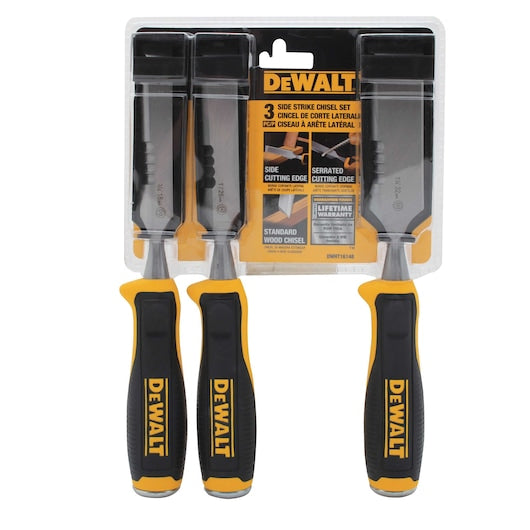 Dewalt 3 pc Side Strike Wood Chisel Set DWHT16148