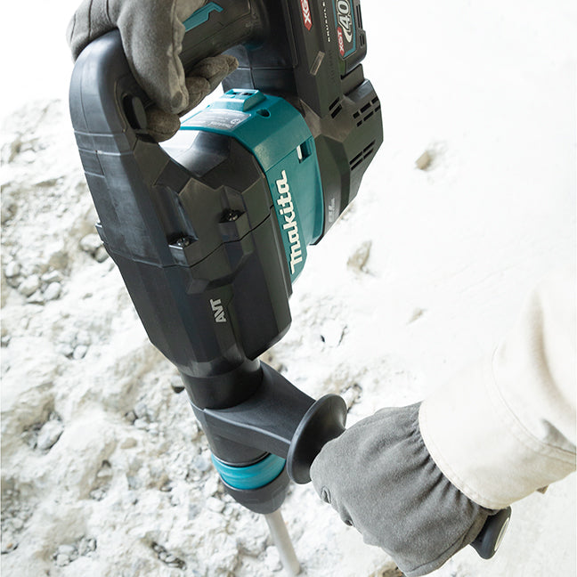 Makita Marteau démolisseur sans balais 40Vmax XGT SDS-MAX 13 lbs avec AWS, Kit avec 2 batteries 4.0Ah HM001GM202