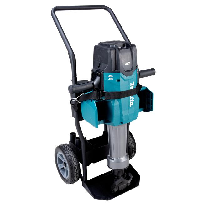 Makita Brise-béton sans balais 80V(40Vx2)max XGT 70 LBS, queue hexagonale 1-1/8" avec chariot, Kit avec 4 batteries 8.0Ah HM004GL401