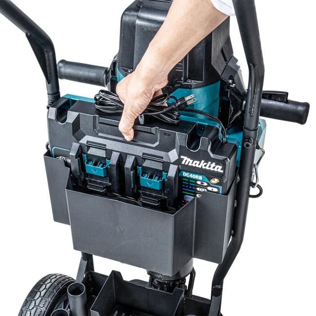 Makita Brise-béton sans balais 80V(40Vx2)max XGT 70 LBS, queue hexagonale 1-1/8" avec chariot, Kit avec 4 batteries 8.0Ah HM004GL401