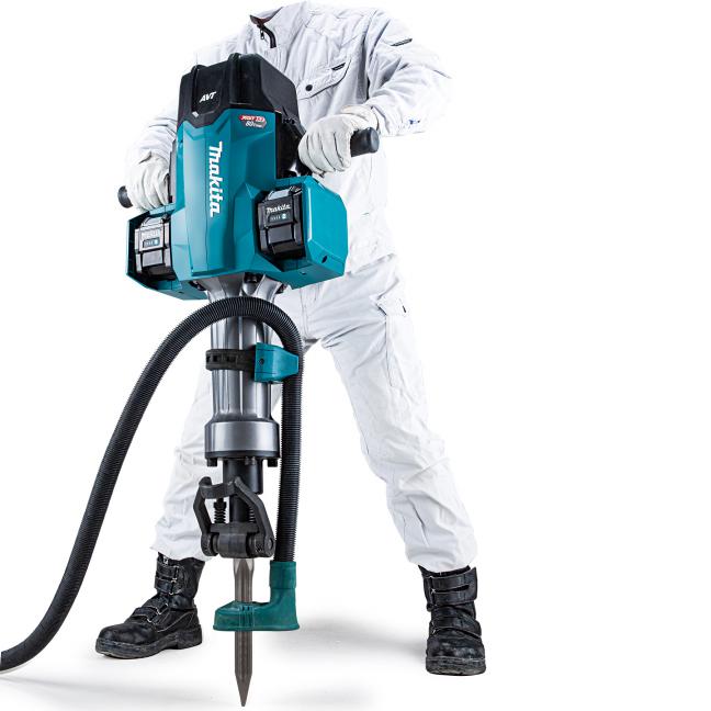 Makita Brise-béton sans balais 80V(40Vx2)max XGT 70 LBS, queue hexagonale 1-1/8" avec chariot, Kit avec 4 batteries 8.0Ah HM004GL401