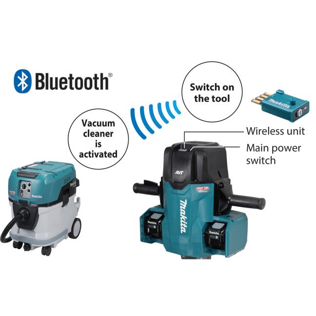 Makita Brise-béton sans balais 80V(40Vx2)max XGT 70 LBS, queue hexagonale 1-1/8" avec chariot, Kit avec 4 batteries 8.0Ah HM004GL401