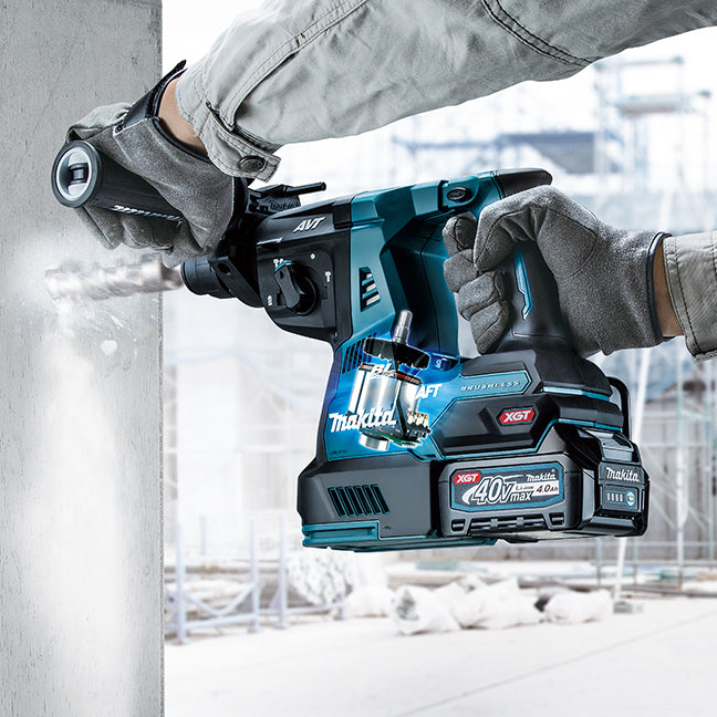 Makita Marteau perforateur sans fil SDS-PLUS XGT 40Vmax Brushless 1-1/8" avec AWS, Machine seule HR001GZ