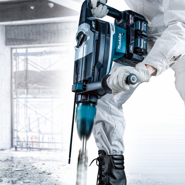 Makita Marteau perforateur sans fil 80V(40Vx2)max XGT sans balais 2" SDS-MAX avec AWS, kit avec 2 batteries 4.0Ah HR006GM203