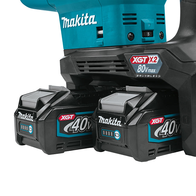 Makita Marteau perforateur sans fil 80V(40Vx2)max XGT sans balais 2" SDS-MAX avec AWS, kit avec 2 batteries 4.0Ah HR006GM203