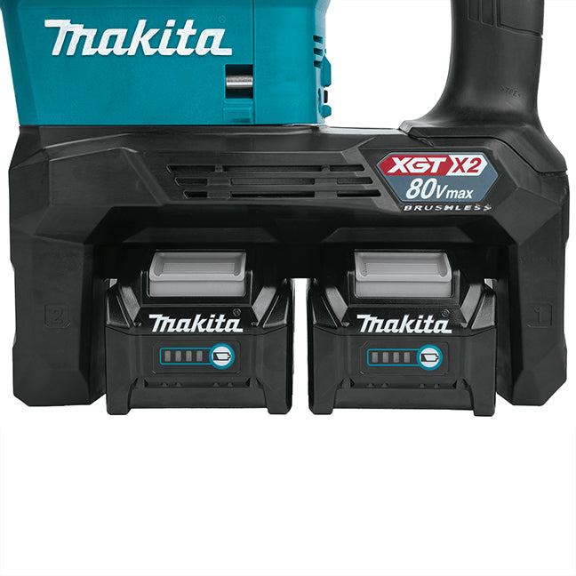 Makita Marteau perforateur sans fil 80V(40Vx2)max XGT sans balais 2" SDS-MAX avec AWS, kit avec 2 batteries 4.0Ah HR006GM203