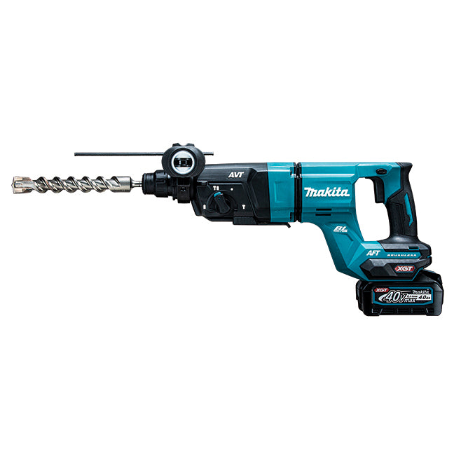 Makita Marteau perforateur sans fil 40Vmax XGT sans balais 1-1/8" SDS-PLUS avec AWS, kit avec 1 batterie 4.0Ah HR007GM101