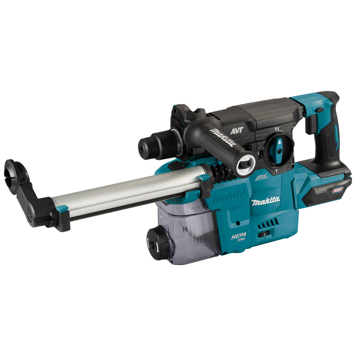 Makita Marteau perforateur sans fil 40Vmax XGT sans balais 1-3/16" SDS-PLUS avec AWS, DX10, kit avec 2 batteries 4.0Ah HR008GM202