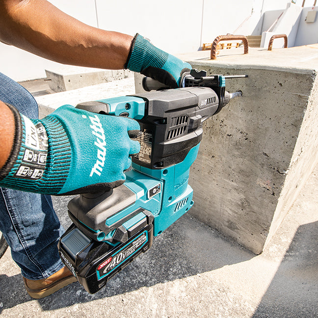 Makita Marteau perforateur sans fil 40Vmax XGT sans balais 1-3/16" SDS-PLUS avec AWS, DX10, kit avec 2 batteries 4.0Ah HR008GM202
