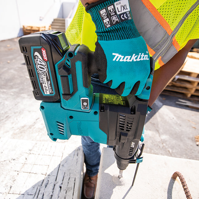 Makita Marteau perforateur sans fil 40Vmax XGT sans balais 1-3/16" SDS-PLUS avec AWS, DX10, kit avec 2 batteries 4.0Ah HR008GM202