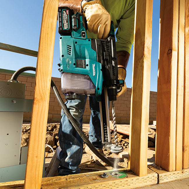 Makita Marteau perforateur sans fil 40Vmax XGT sans balais 1-3/16" SDS-PLUS avec AWS, DX10, kit avec 2 batteries 4.0Ah HR008GM202