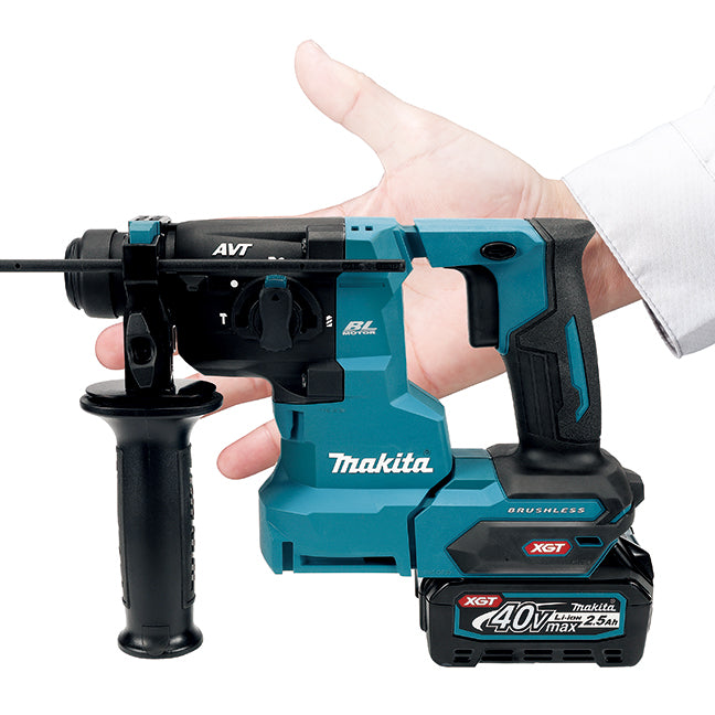 Makita Marteau perforateur compact sans fil 40Vmax XGT sans balais 13/16" SDS-PLUS, kit avec 1 batterie 2.5Ah HR010GD101