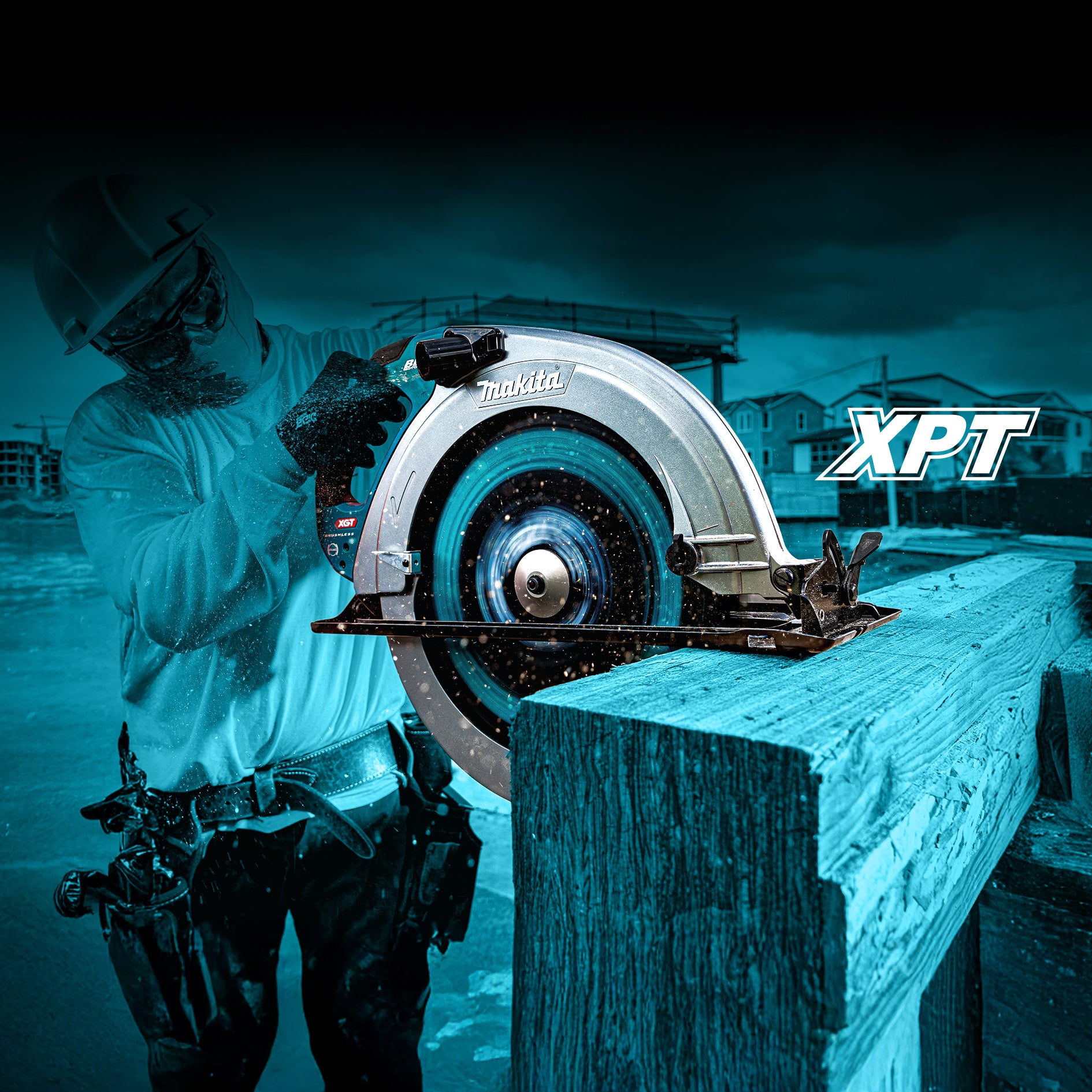 Makita Scie circulaire sans balais 16-5/16" 40Vmax XGT avec AWS, Outil seul HS013GZ