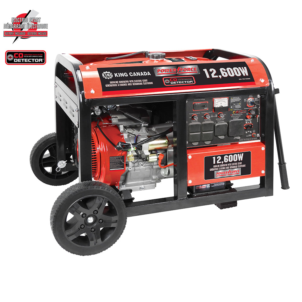 King Canada 12600 WATTS GENERATOR WITH STARTER/WHEEL KCG-12600GE